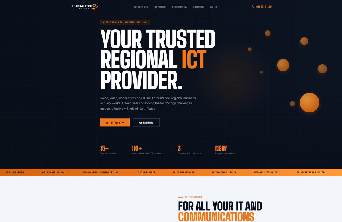 Leading Edge Tamworth &mdash; landing page